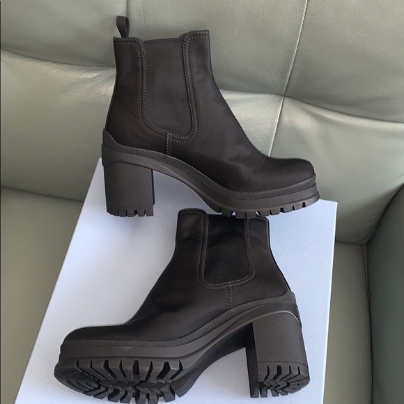 Prada Silky Nylon Chelsea Logo Boot - Picture 11 of 16